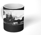 Mok - vroege morgen in Parijs - zwart wit - 350 ML - Beker