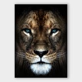 Artistic Lab Poster - Lion Dibond - 140 X 100 Cm - Multicolor