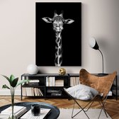 Poster Dark Giraffe - Dibond - Meerdere Afmetingen & Prijzen | Wanddecoratie - Interieur - Art - Wonen - Schilderij - Kunst
