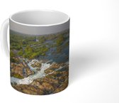 Mok - Luchtfoto van Si Phan Don in Azië - 350 ML - Beker