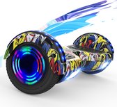 Microgo 6.5 inch Hoverboard met Flits Wielen | Bluetooth Speaker | Met Afstandsbediening | Inclusief Transporttas | Hiphop