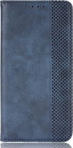 Motorola Edge 20 Lite Hoesje - Mobigear - Sensation Serie - Kunstlederen Bookcase - Blauw - Hoesje Geschikt Voor Motorola Edge 20 Lite