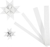 vlechtstroken Uni papier 44/78 cm wit 40 stuks
