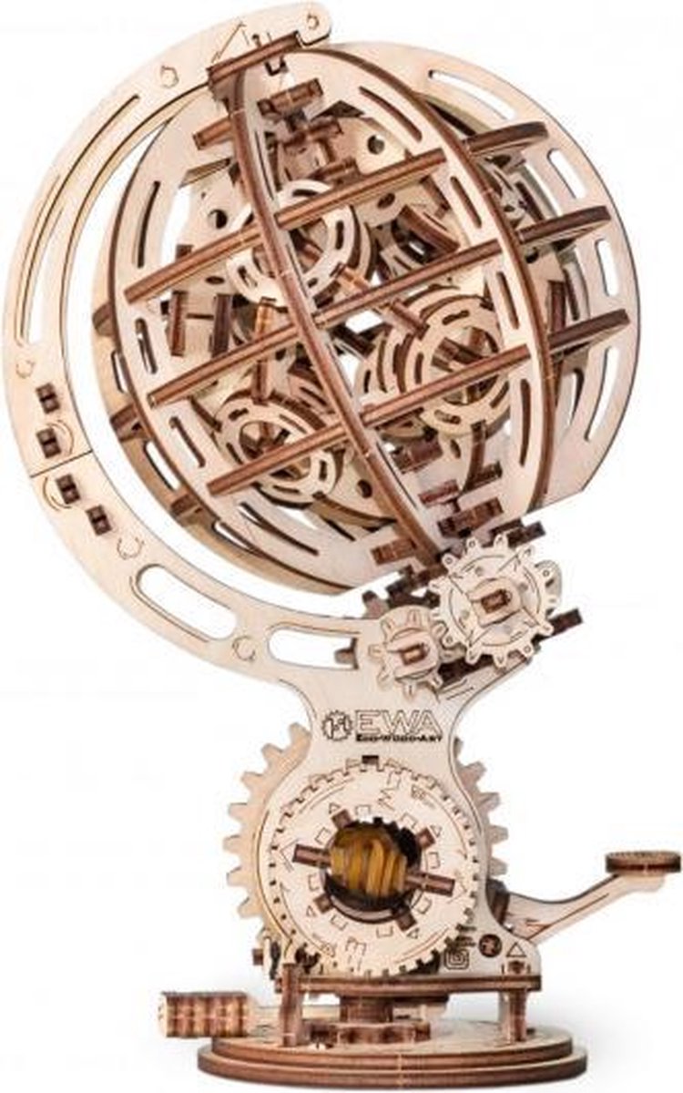 Afbeelding van product Eco-Wood-Art  modelbouwpakket Kinetic Globe 25 cm hout 205-delig