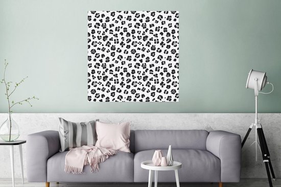 Affiche Imprimé Panthère - Grijs - Taches - 75x75 cm