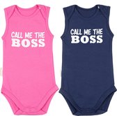 roze romper call me the boss 62/68