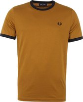 Fred Perry Ringer T-Shirt Camel - maat M