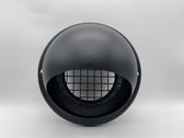 Airace RVS Design Bolrooster zwart met grofmazig gaas Ø125mm