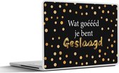 Laptop sticker - 12.3 inch - Quotes - Spreuken - 'Wat goéééd je bent geslaagd' - 30x22cm - Laptopstickers - Laptop skin - Cover