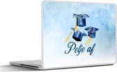 Laptop sticker - 11.6 inch - Quotes - Spreuken - 'Petje af' - Geslaagd - 30x21cm - Laptopstickers - Laptop skin - Cover