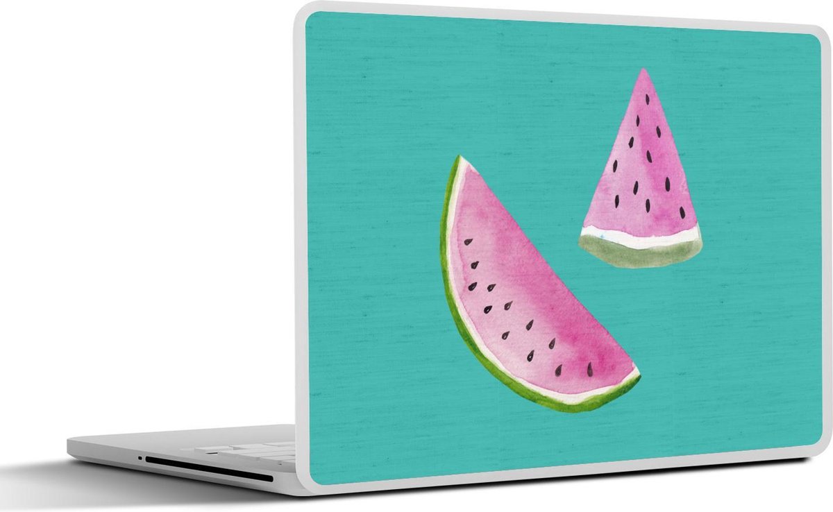 Laptop sticker - 12.3 inch - Watermeloen - Fruit - Blauw - 30x22cm - Laptopstickers - Laptop skin - Cover