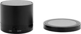 speaker/oplader bluetooth 7 cm ABS zwart 3-delig