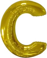 letterballon C folie 86 cm goud