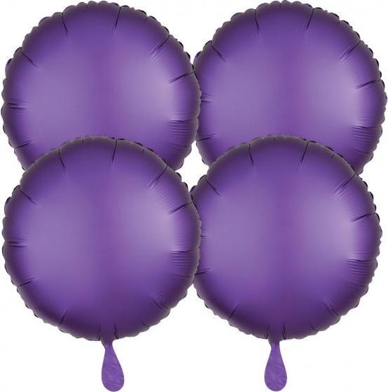folieballonnen 43 cm paars 4 stuks