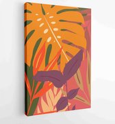 Canvas schilderij - Abstract art nature background vector. Modern shape line art wallpaper 2 -    – 1934329706 - 115*75 Vertical