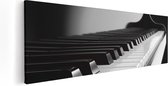 Artaza Canvas Schilderij Pianotoetsen - Noten - Piano - 90x30 - Foto Op Canvas - Canvas Print