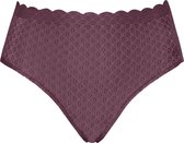 Sloggi Dames ZERO Feel Lace High Waist Brief Aubergine XS