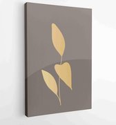 Canvas schilderij - Marble art design with abstract shape and gold pattern. Design for print, cover, wallpaper, Minimal and natural wall art. 1 -    – 1843002343 - 115*75 Vertical