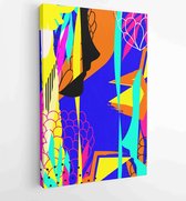 Canvas schilderij - Hand painted illustrations wall arts vector. Surface pattern design. 1 -    – 1843038784 - 80*60 Vertical