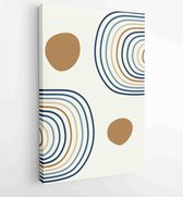 Canvas schilderij - Earth tones organic shape Art design for poster, print, cover, wallpaper, Minimal and natural wall art. Vector illustration. 3 -    – 1843005235 - 50*40 Vertica