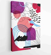 Canvas schilderij - Hand painted illustrations wall arts vector. Surface pattern design. 4 -    – 1843126810 - 50*40 Vertical