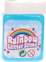 regenboogslijm met glitter 300 gram blauw