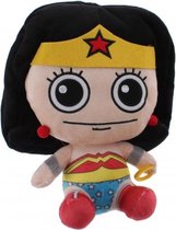 Gift-knuffel Wonderwoman pluche 15 cm blauw/geel