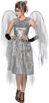 Wilbers & Wilbers - Engel Kostuum - Zilveren Engel - Vrouw - Zilver - Maat 38 - Halloween - Verkleedkleding