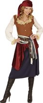 Piraat & Viking Kostuum | Caraibische Zeerover Zigeunerstyle | Vrouw | Large | Carnaval kostuum | Verkleedkleding