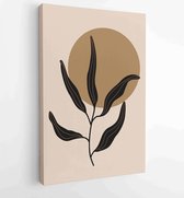 Canvas schilderij - Botanical and gold abstract wall arts vector collection. 3 -    – 1876883197 - 80*60 Vertical