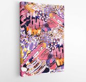 Canvas schilderij - Watercolor seamless pattern with abstract elements. Can be used for any kind of design. Abstract fashion print. Contemporary art.  -  1489909049 - 40-30 Vertica