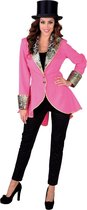 Magic By Freddy's - Middeleeuwen & Renaissance Kostuum - Fancy Freule Brokaat Jas Roze Vrouw - roze,goud - XXL - Carnavalskleding - Verkleedkleding
