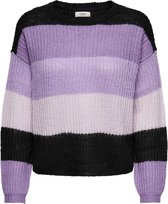 Jacqueline de Yong Trui Jdybadut L/s Pullover Knt 15211499 Orchid Bloom/stripes Dames Maat - M