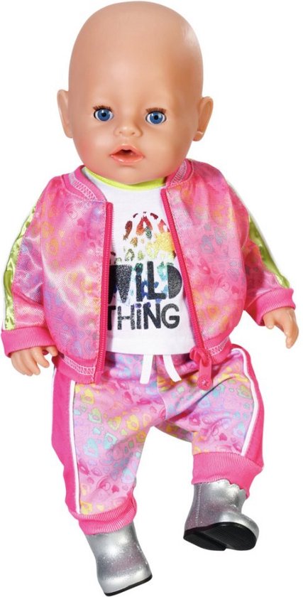 Gemtte Ensemble 3 Vêtements Poupée Bébé Rose - Robe, Manteau & Chaussettes Pour Poupon 43-48 Cm, Accessoires Idéaux Pour Filles Et Enfants