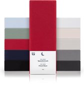 Blumtal Hoeslaken - Fitted Sheet - Jersey - Katoen -  140 x 200 x 30 cm - Rood