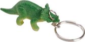 sleutelhanger dino triceratops 6 cm groen