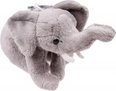 sleutelhanger olifant 12 cm pluche grijs
