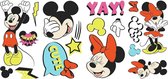 muurstickers Mickey & Minnie junior vinyl 17-delig
