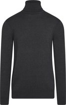 Cappuccino Italia - Heren Sweaters Coltrui Charcoal - Donkergrijs - Maat S