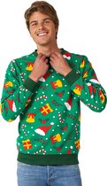 OppoSuits Holiday Greenish - Heren Sweater - Kersttrui - Kerst - Groen - Maat XS