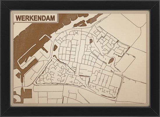 Decoratief Beeld - Houten Van Werkendam - Hout - Bekroned - Bruin - 21 X 30 Cm