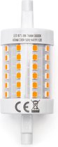 LED Lamp - Igan Trunka - R7S Fitting - 8W - Helder/Koud Wit 6500K - Oranje - Glas