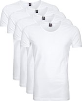 Suitable Otaru T-Shirt Brede Ronde Hals Wit 2-Pack - Maat L - Heren - Basic T-shirts