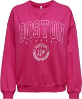 Only Trui Onldreamer Academy Oversized O-neck 15265543 Pink Peacok/boston Dames Maat - M