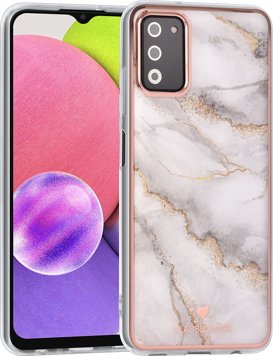 UNIQ Classic Case Samsung Galaxy A03s TPU Backcover hoesje - Marble White