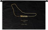 Wandkleed - Wanddoek - Monza - Formule 1 - Circuit - 120x80 cm - Wandtapijt - Cadeau voor man