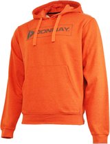 Donnay sweater met capuchon David - groot logo - Sporttrui - Burned Orange- Maat 3XL