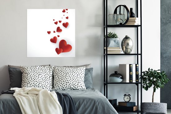 Affiche un chemin de coeurs - 75x75 cm