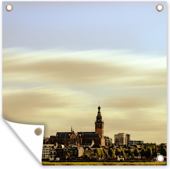 Tuinposters Skyline - Nijmegen - Nederland - 50x50 cm - Tuindoek - Buitenposter