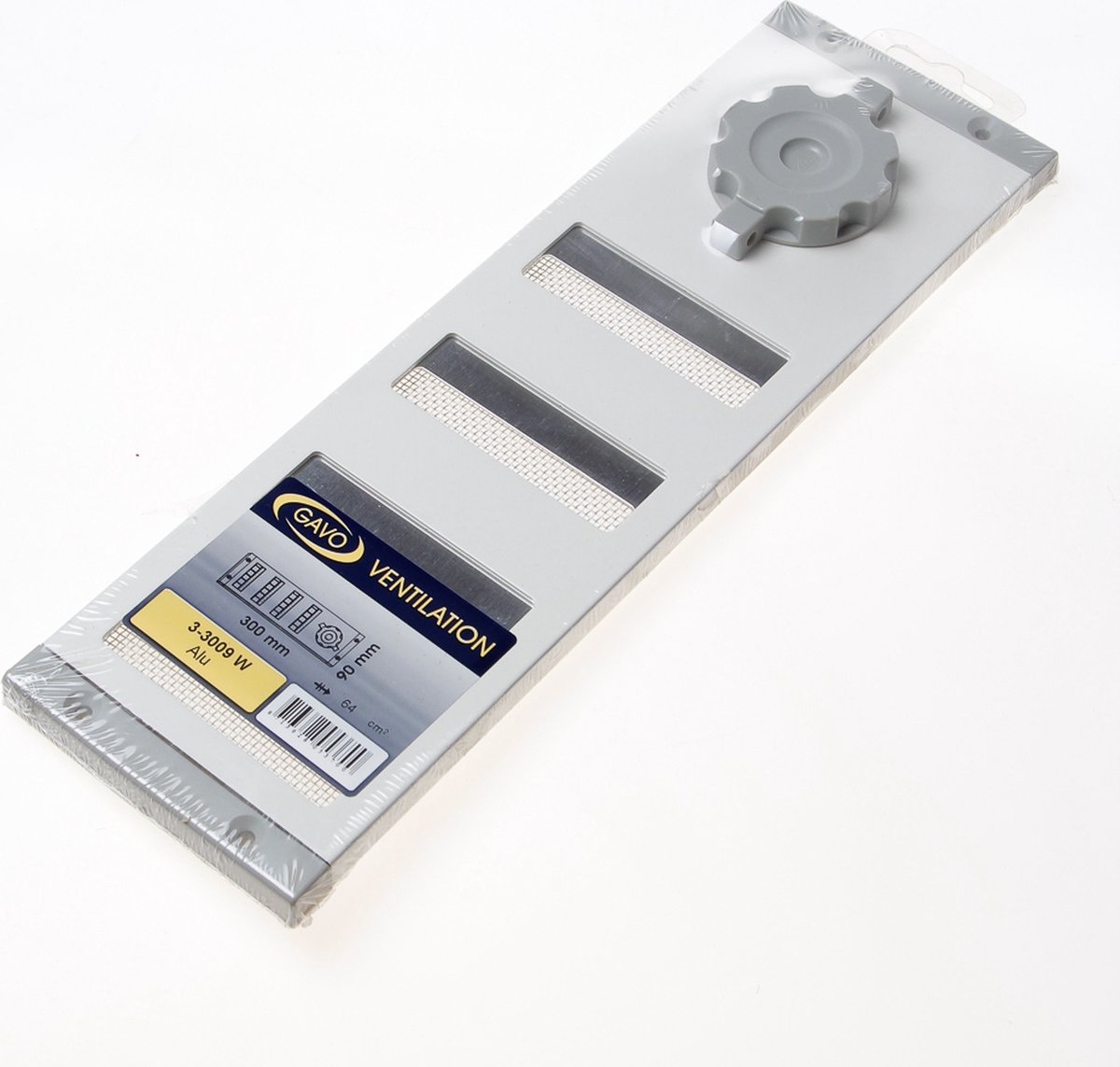 WEHA schuifrooster aluminium met vliegengaas 300x90mm - wit (24033009 W)